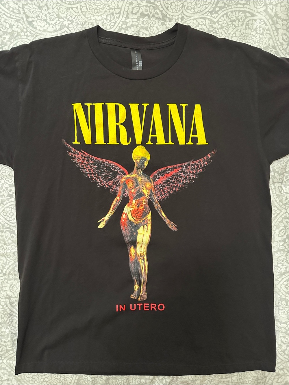 Nirvana In Utero Short Sleeve Graphic T-Shirt - Black